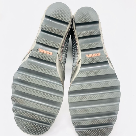 SOREL Women's US Size 9 Dove Gray 1964 PDX Premium Wedge Pink Lace-up Boots - Picture 8 of 9